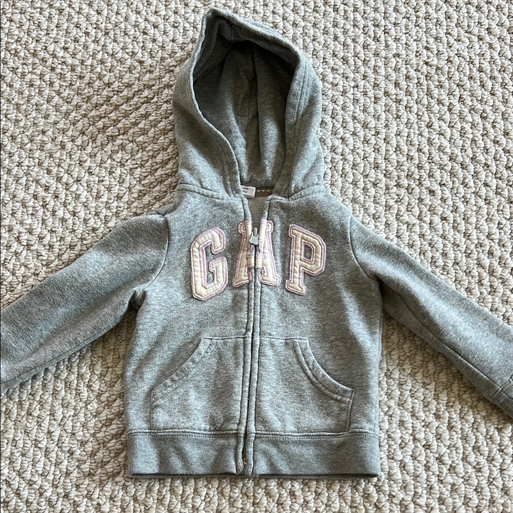 GAP Gray Zip-Up Hoodie Sweatshirt